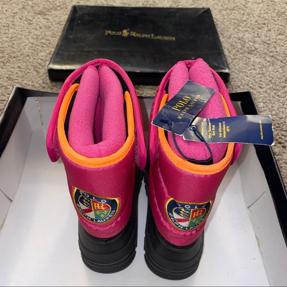 NWT Polo Ralph Lauren Girls Snow Boots • Size 1 - Picture 10 of 16